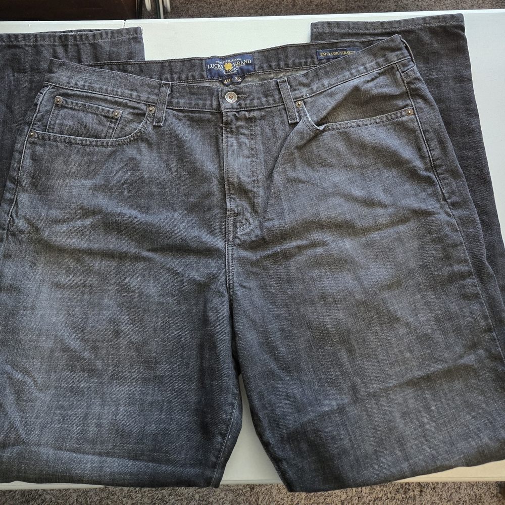 Lucky Brand Men's Gray Relaxed Jeans
